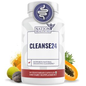 Cleanse24 suplemento para limpieza intestinal NATION HEALTH MD paquete
