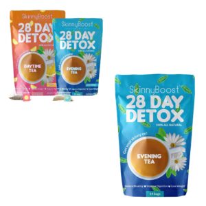 Kit de té detox SkinnyBoost 28 días para limpieza natural