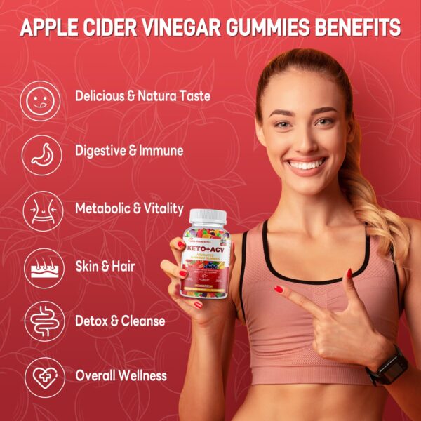 Suplemento goma vinagre sidra manzana 1500 mg sabor variado