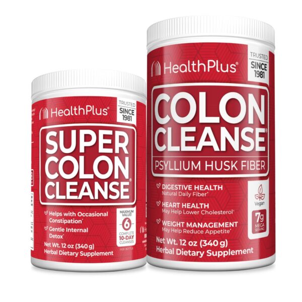 Frente del envase Health Plus Super Colon Cleanse