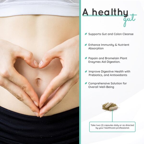 Cápsulas superalimentos BeUslim para salud del colon y digestión