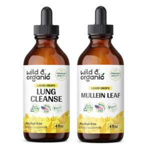Botella de tinte limpieza pulmonar silvestre y orgánico 4 oz