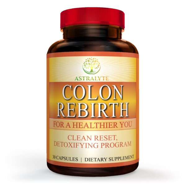 ASTRALYTE Colon Detox frasco de cápsulas y etiqueta