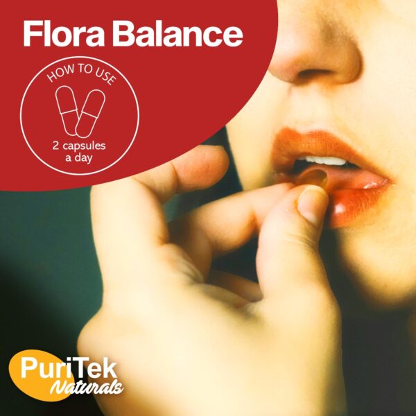 Etiqueta Puritek Naturals Flora Balance Candida Complex 60 cápsulas