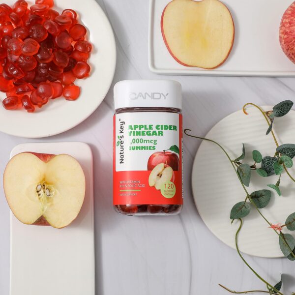 Paquete gomitas vinagre sidra manzana Nature's Key veganas