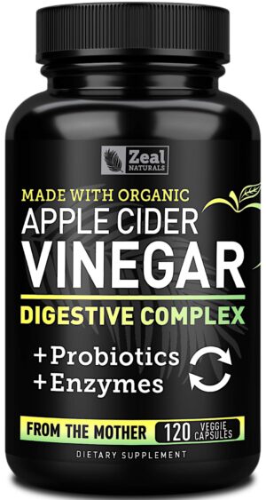 Cápsulas orgánicas vinagre de sidra de manzana 1500mg