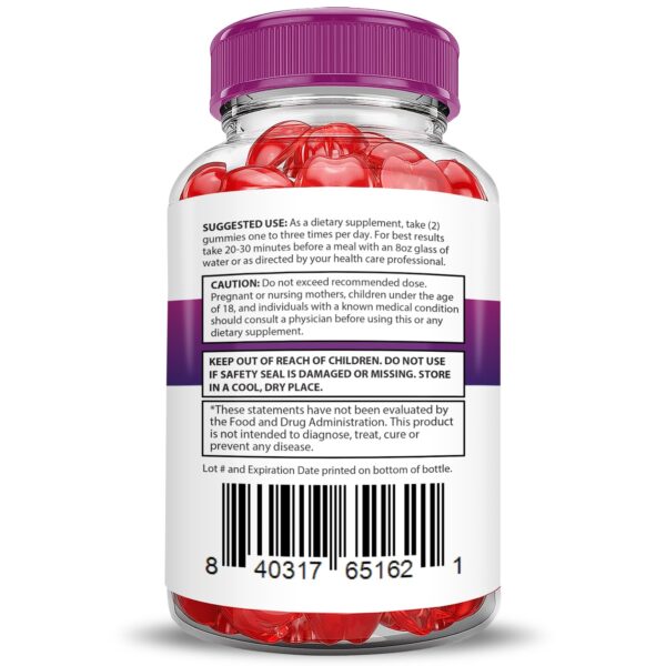 Contenido gominolas en botella Fast Ripped Keto ACV