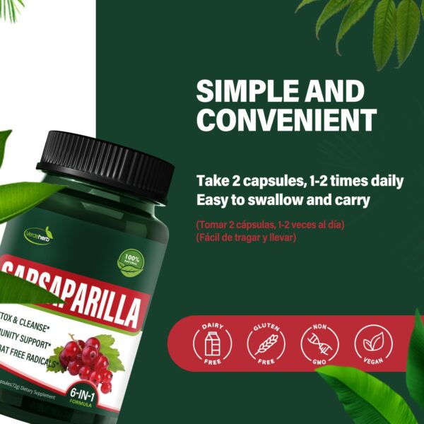 Cápsulas Verdeherb fórmula 6 hierbas para limpia y vitalidad