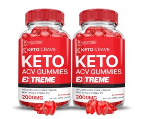 Keto Crave ACV extremo gomitas pack doble 120 unidades
