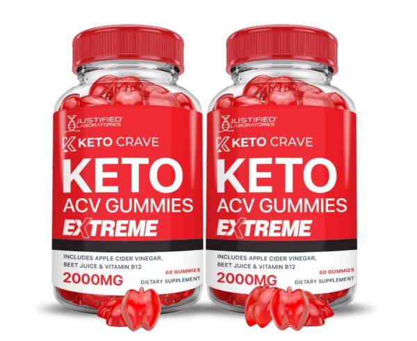 Keto Crave ACV extremo gomitas pack doble 120 unidades