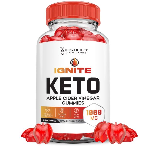Paquete gomitas Ignite Keto ACV vinagre sidra manzana 60 piezas