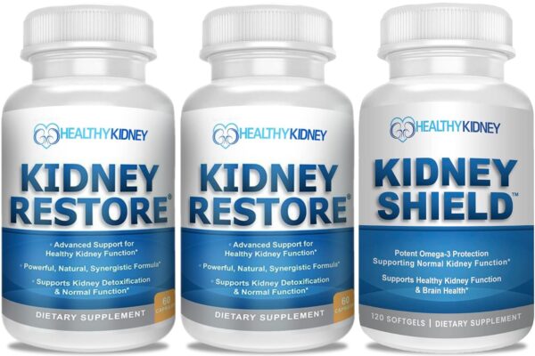 Suplemento Kidney Restore limpieza y salud renal pack 2