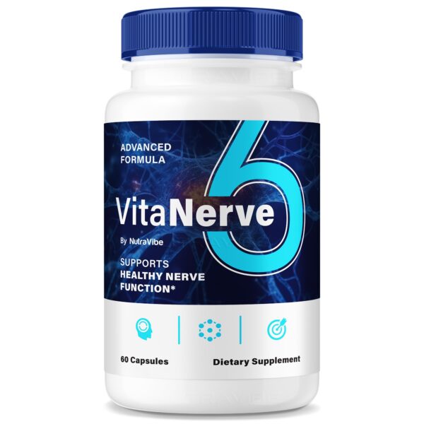 Frasco de NutraVibe VitaNerve 6 Cápsulas Frasco de NutraVibe VitaNerve 6 Cápsulas