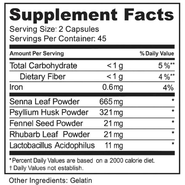 Cápsulas limpiador intestinal hoja de sen detox natural Cápsulas limpiador intestinal hoja de sen detox natural