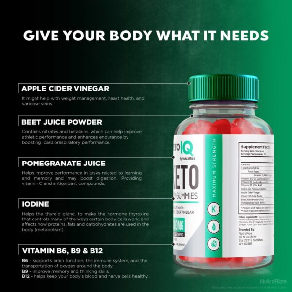 Gomitas Keto IQ ACV pérdida de peso avanzada NutraRize