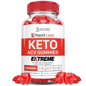 Rapid lean keto acv gomitas sabor manzana veganas paquete