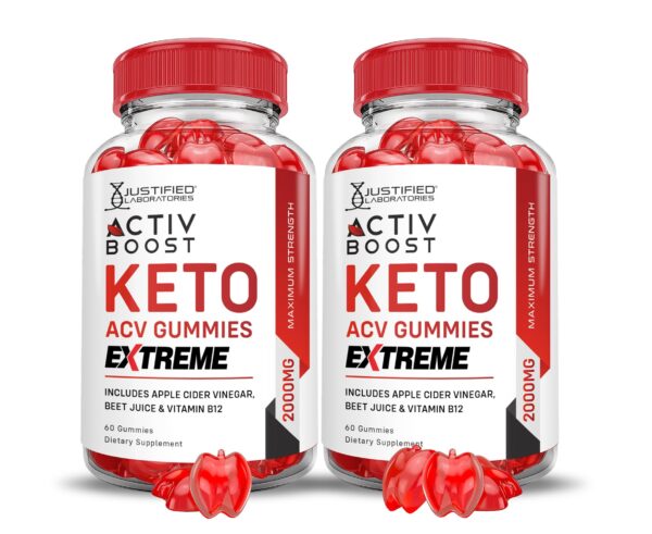 Activboost Keto ACV Gummies Extreme 2 pack suplemento vegano