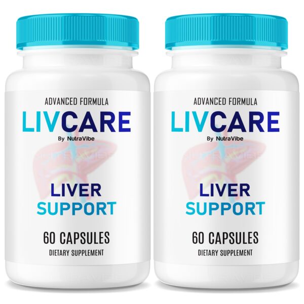 LivCare botella frontal con etiqueta