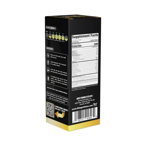 Stinger Detox botella vista lateral