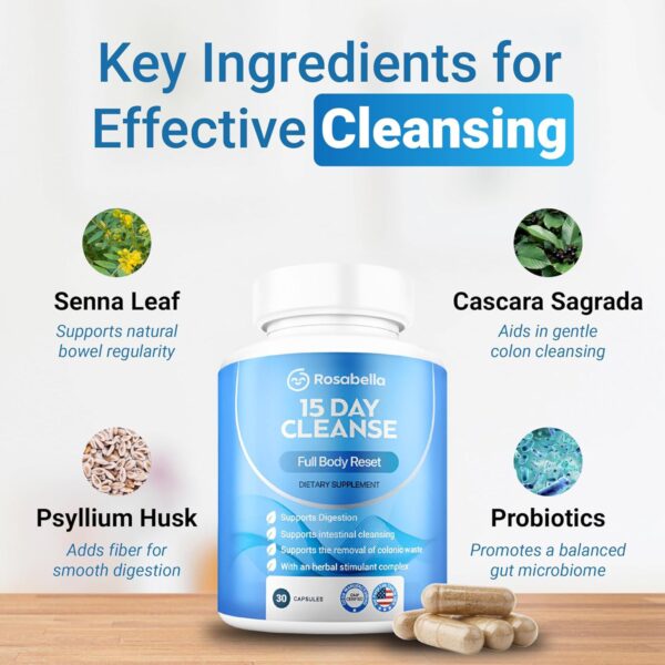 Limpieza corporal Rosabella cápsulas veganas para detox