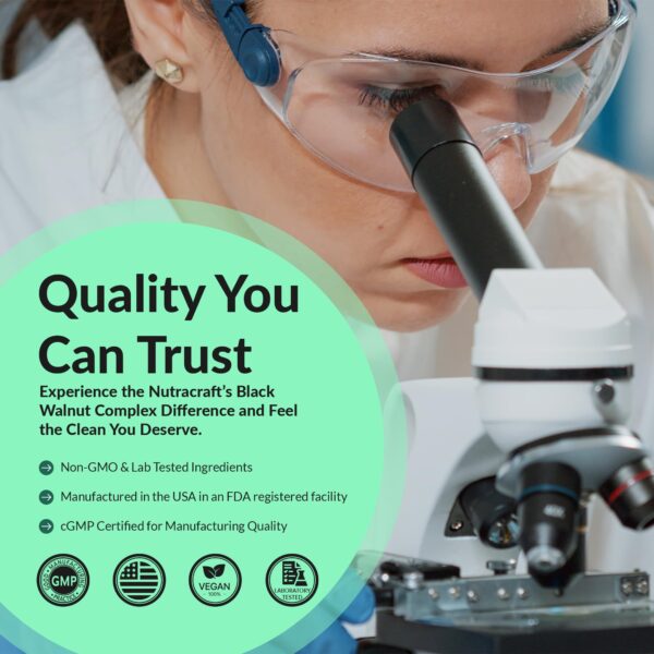 Suplemento detox Nutracraft Black Walnut ingredientes naturales