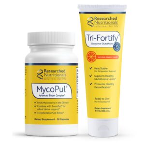 Dúo detox MycoPul y Tri-Fortify de Researched Nutritionals