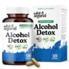 Frasco de cápsulas detox alcohol Wild & Organic
