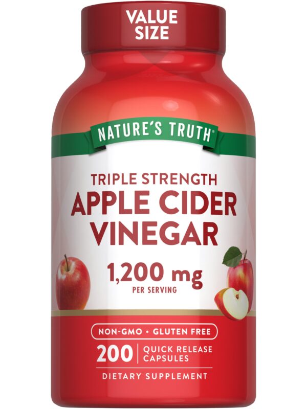 Nature's Truth cápsulas de vinagre de sidra de manzana 1200mg botella