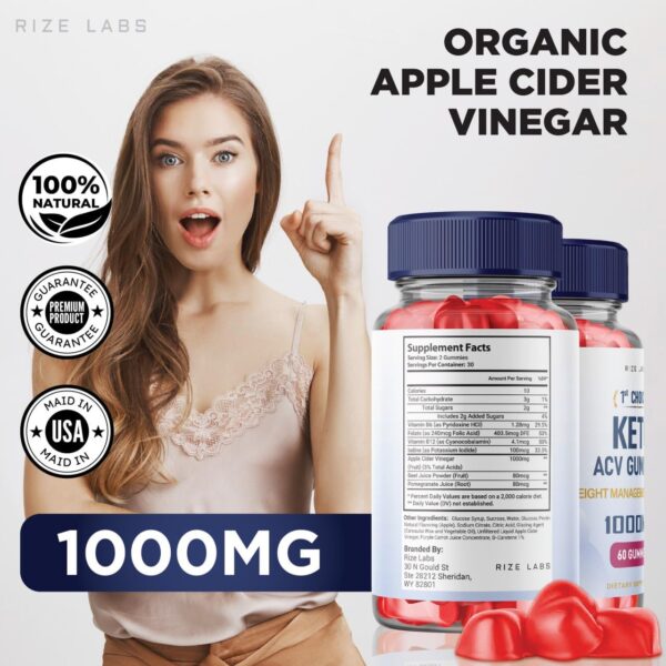 1st Choice Keto ACV gomitas paquete doble 120 unidades