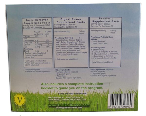 Botella probióticos Bio Cleanse para salud intestinal