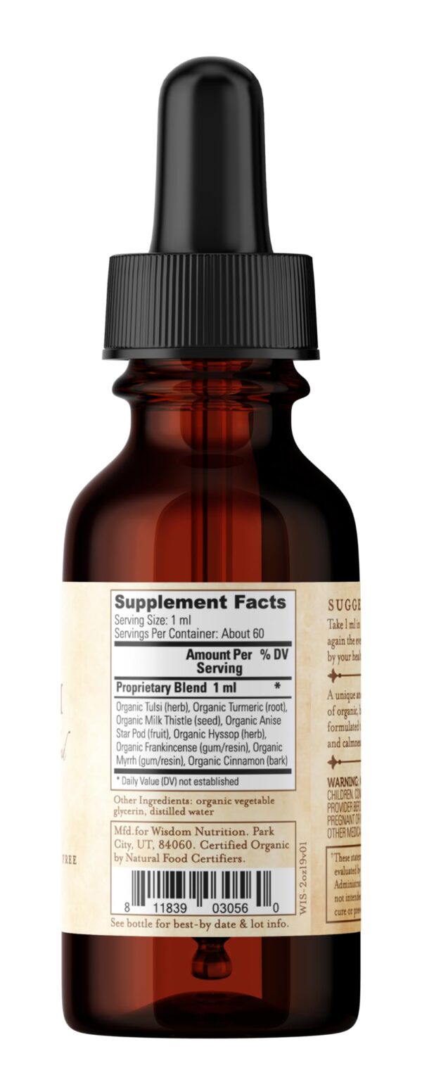 Botella de Suplemento Herbal Wisdom Nutrition Potentes Hierbas.