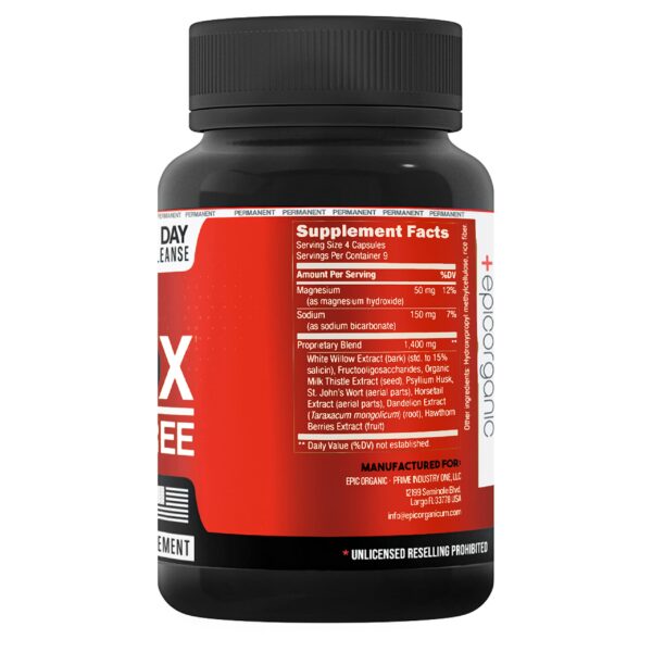 Envase Epic Organicum detox cápsulas para colon