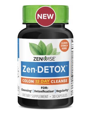 Zenwise detox cápsulas limpieza de colon salud digestiva