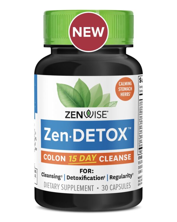 Zenwise detox cápsulas limpieza de colon salud digestiva
