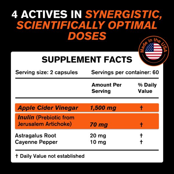 OroLine Nutrition cápsulas ACV prebiótico para salud digestiva