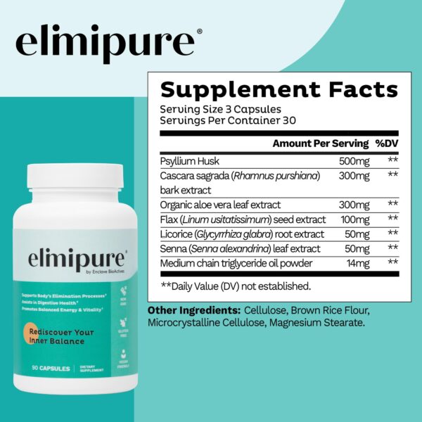 Cápsulas Elimipure para limpieza digestiva y vitalidad diaria 2 pack