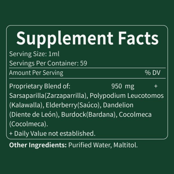 Suplemento líquido Verdeherb para limpieza hepática y digestiva