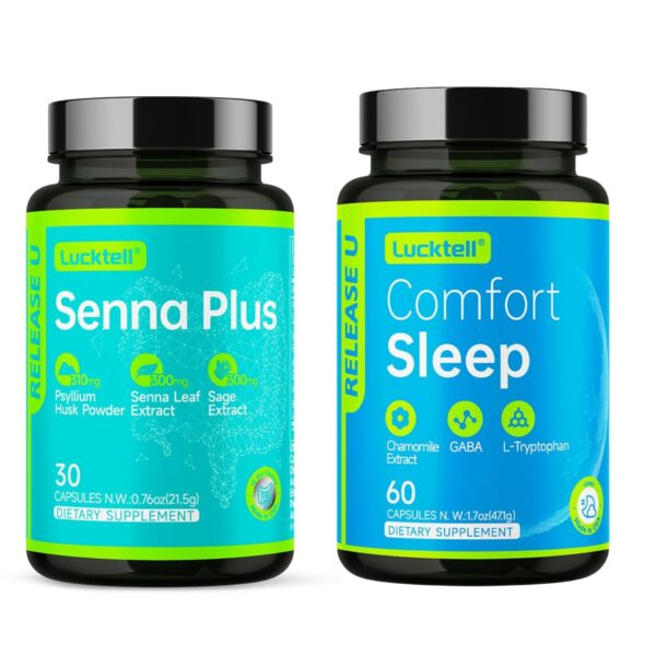 Paquete LuckTell Senna Plus y Ayuda para Dormir suplemento