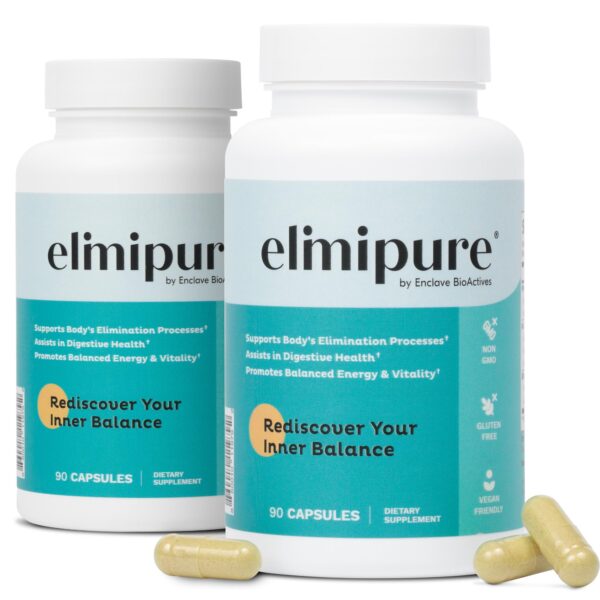 Paquete de Elimipure Gut Cleanse cápsulas detox digestivo 2 pack