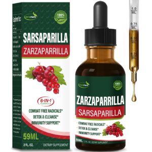 Gotas de zarzaparrilla Verdeherb detox y apoyo inmunológico 2 oz