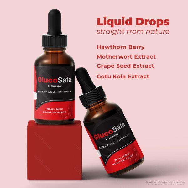 GlucoSafe Drops empaque y frasco