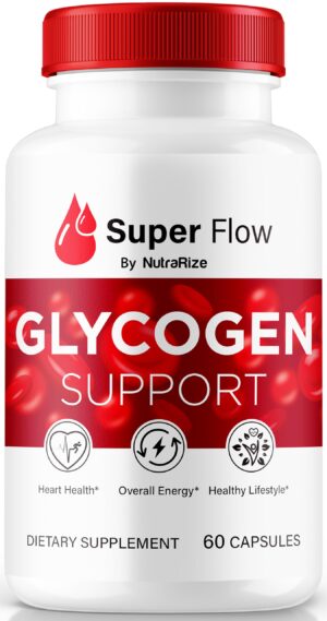 NutraRize Super Flow Glucógeno cápsulas paquete frontal 60 unidades