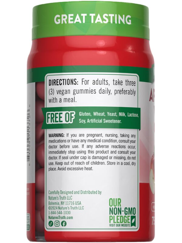 Suplemento gomitas Nature's Truth con vinagre sidra manzana Suplemento gomitas Nature's Truth con vinagre sidra manzana