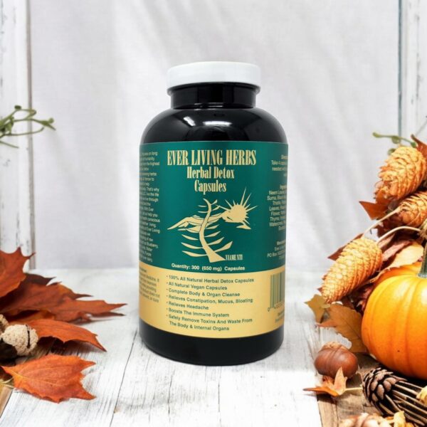 Cápsulas naturales Ever Living Herbs para detox y salud digestiva