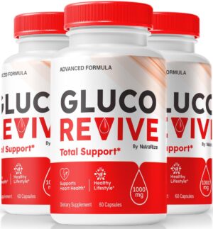Paquete de 3 Gluco Revive 180 cápsulas apoyo salud general