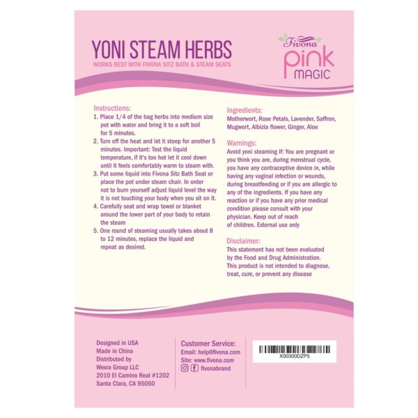 fivona vapor yoni herbales limpieza íntima mujer