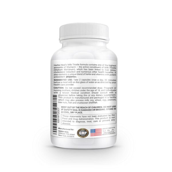 Detalles ingredientes naturales suplemento cardo mariano detox