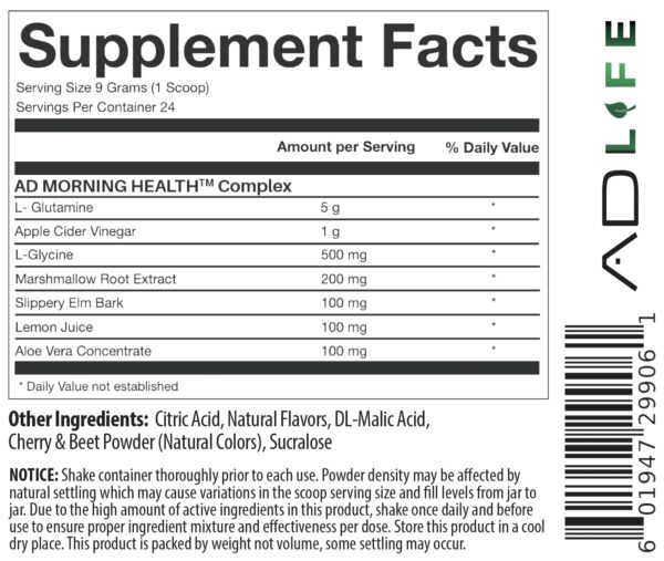 Good Morning Detox polvo en vaso con frutas de verano