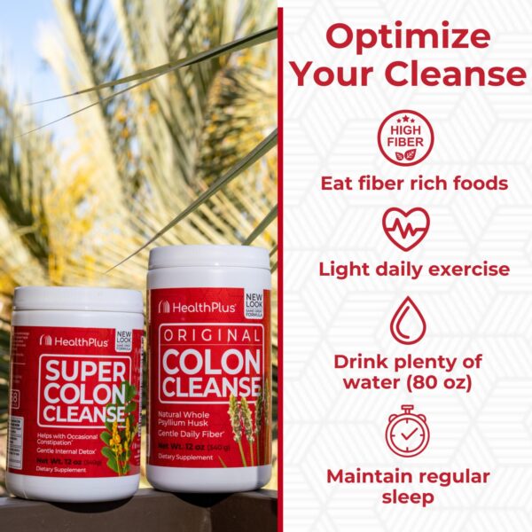 Suplemento natural para alivio de estreñimiento Health Plus Super Colon Cleanse