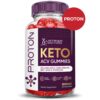 Frasco abierto con gomitas Keto ACV Proton Protein